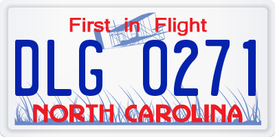 NC license plate DLG0271