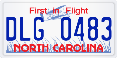 NC license plate DLG0483