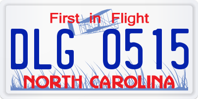 NC license plate DLG0515