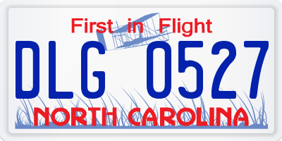 NC license plate DLG0527