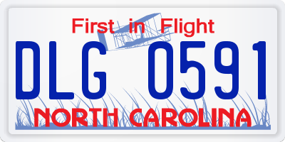 NC license plate DLG0591