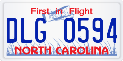 NC license plate DLG0594