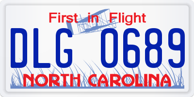 NC license plate DLG0689