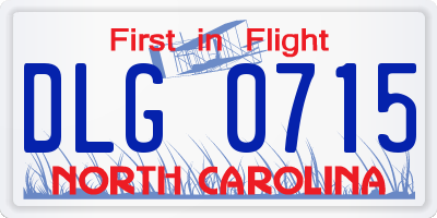 NC license plate DLG0715