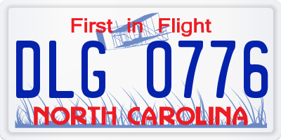 NC license plate DLG0776