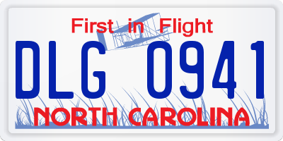 NC license plate DLG0941