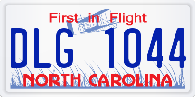 NC license plate DLG1044