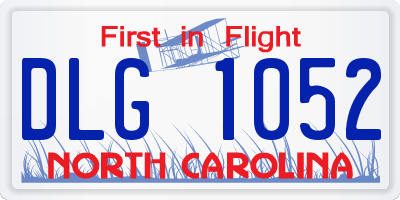 NC license plate DLG1052