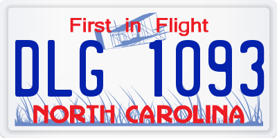 NC license plate DLG1093