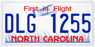 NC license plate DLG1255