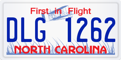 NC license plate DLG1262