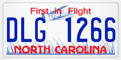 NC license plate DLG1266