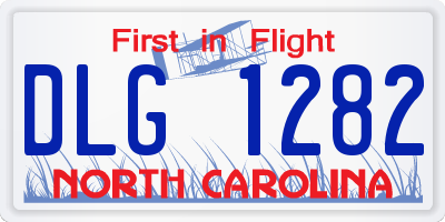 NC license plate DLG1282
