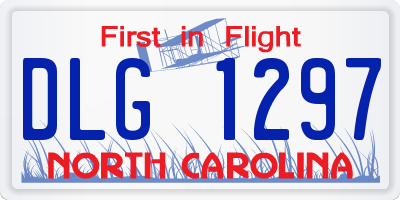 NC license plate DLG1297
