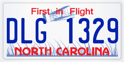 NC license plate DLG1329