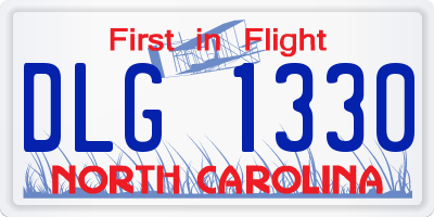 NC license plate DLG1330