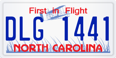 NC license plate DLG1441