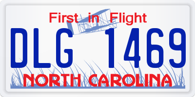 NC license plate DLG1469