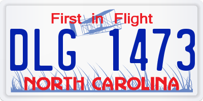 NC license plate DLG1473