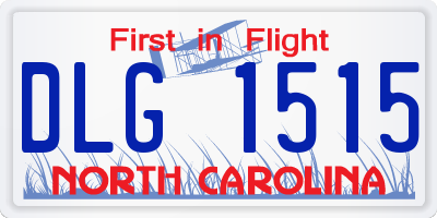 NC license plate DLG1515