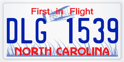 NC license plate DLG1539