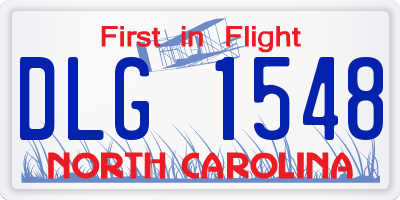 NC license plate DLG1548