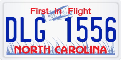 NC license plate DLG1556
