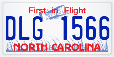 NC license plate DLG1566