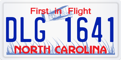 NC license plate DLG1641