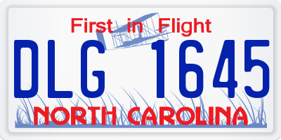 NC license plate DLG1645