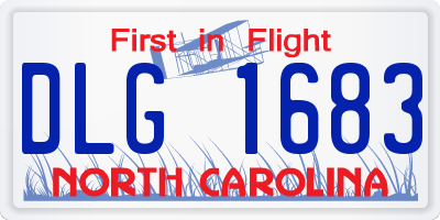 NC license plate DLG1683