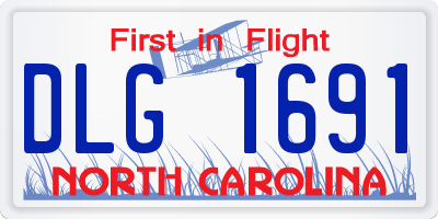 NC license plate DLG1691