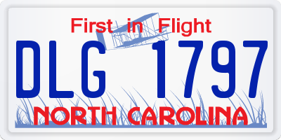 NC license plate DLG1797