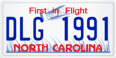 NC license plate DLG1991