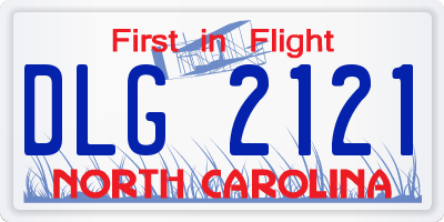 NC license plate DLG2121