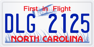 NC license plate DLG2125