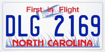 NC license plate DLG2169