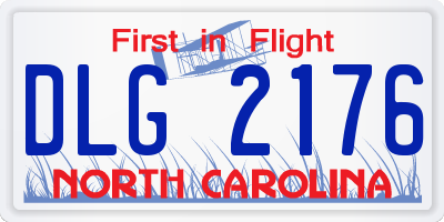 NC license plate DLG2176