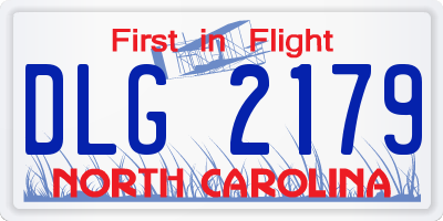 NC license plate DLG2179