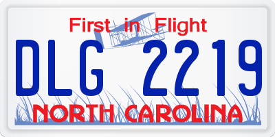 NC license plate DLG2219