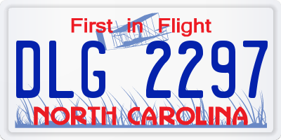 NC license plate DLG2297
