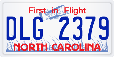 NC license plate DLG2379