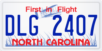 NC license plate DLG2407