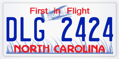 NC license plate DLG2424