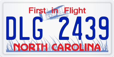 NC license plate DLG2439