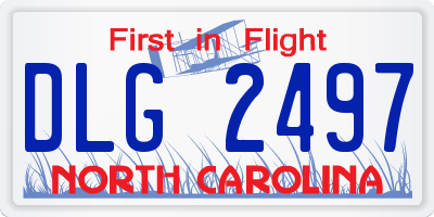 NC license plate DLG2497