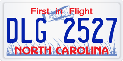 NC license plate DLG2527
