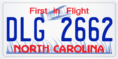 NC license plate DLG2662