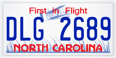 NC license plate DLG2689