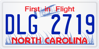 NC license plate DLG2719